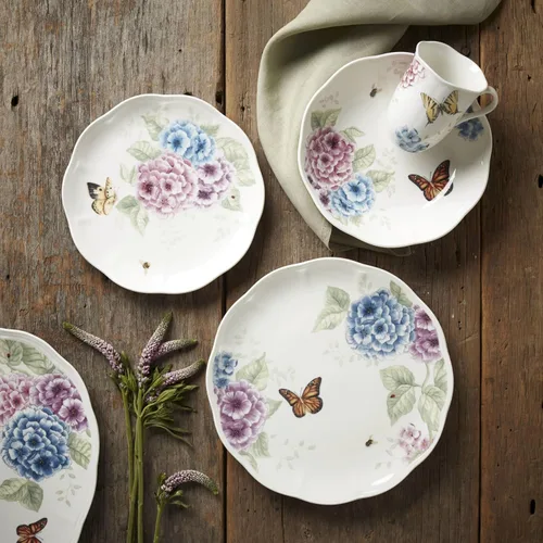 Miniatura 6 de Lenox - Juego de vajilla de 12 piezas Mariposa Prado Hortensia 849407