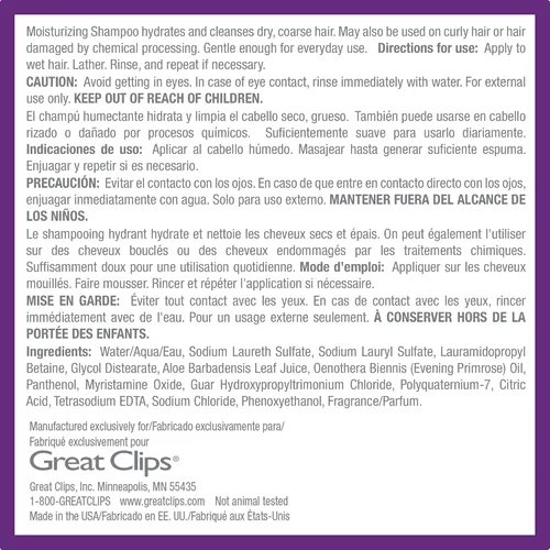 Miniatura 6 de GREAT CLIPS Solutions Champú hidratante, 10 onzas, repara y restaura el cabello dañado, para cabello seco, grueso o rizado