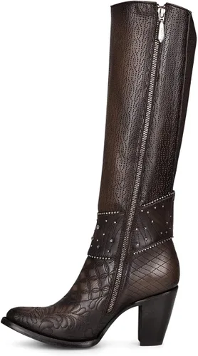 Miniatura 4 de Cuadra Botas altas para mujer en cuero bovino marrón