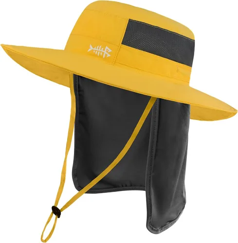 Miniatura 16 de BASSDASH Sombrero de pesca solar UPF 50+ resistente al agua con solapa desmontable para el cuello