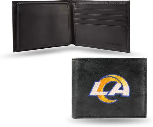 Miniatura 28 de Rico Industries Billetera de cuero bordada para hombre de la NFL