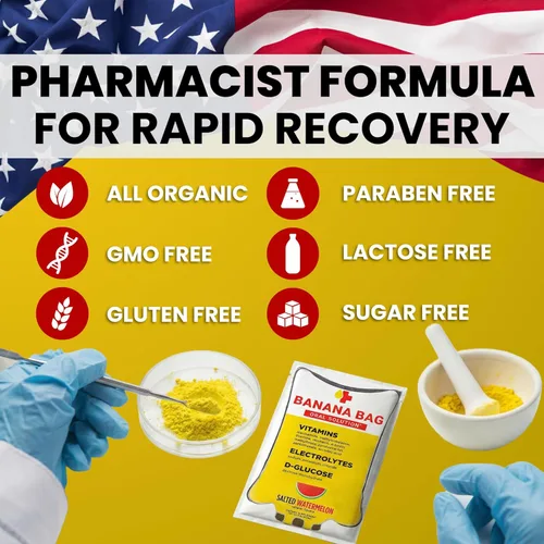 Miniatura 6 de Banana Bag Oral Solution Paquetes de recuperación: 5 paquetes de naranja dulce Una mezcla refrescante de electrolitos, vitamina C y complejo B