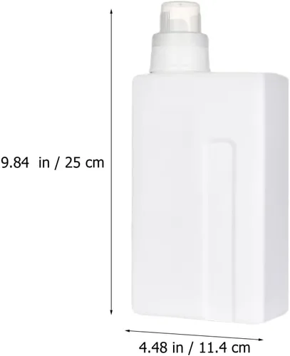 Miniatura 6 de Zerodeko Paquete de 2 botellas de lavandería recargables de 33 onzas a prueba de fugas, recipientes de detergente vacíos con tapas para el hogar