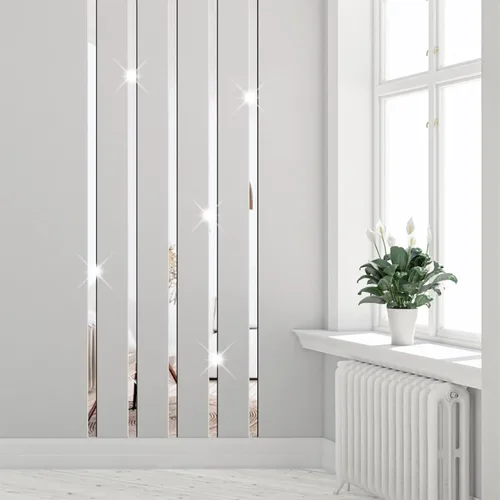 Miniatura 3 de Calcomanías de pared de espejo acrílico, espejo a rayas 3D para sala de estar, calcomanías de pared de línea extraíble, calcomanías de pared