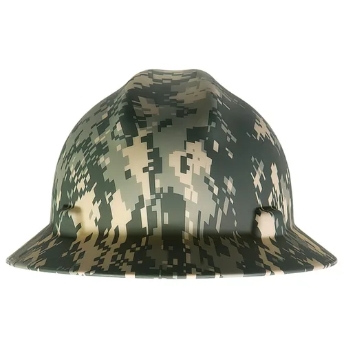 MSA 10104254 Freedom Series V-Gard - Casco duro de ala completa con suspensión de trinquete Fas-Trac III, cubierta de polietileno, correas de corona