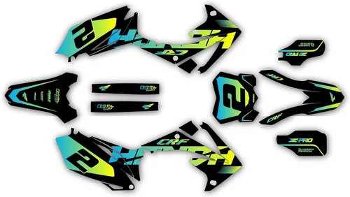 Miniatura 8 de Kit de gráficos para Honda CRF250R 2010-13 y CRF450R 2009-2012 FLIGHT Series Rojo 21 Mil - Adhesivo para moto Dirt Pit Bike - Adhesivo para moto