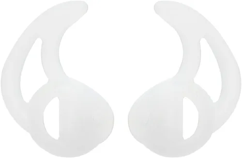 MECCANIXITY Auriculares de silicona con aleta para radio, puntas de repuesto para auriculares de tubo de bobina (2 pares de aletas pequeñas), color