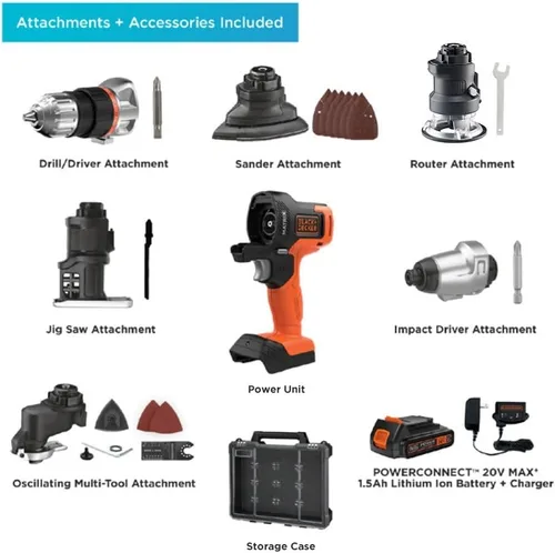 Miniatura 2 de Juego de 6 herramientas con estuche Matrix BDCDMT1206KITC de Black & Decker