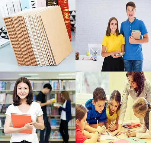 Miniatura 5 de 24 paquetes de cuadernos A5 Kraft para escritura de 8.3x5.5 pulgadas, cuadernos temáticos universitarios rayados de 60 páginas con papel rayado