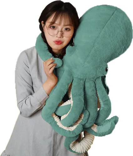 Miniatura 4 de GOOC Pulpo, animales de peluche, pulpo, muñecos de peluche, juguetes de peluche de pulpo, regalo para niños y amantes (negro)