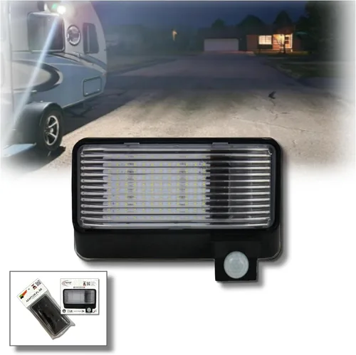 MG1000-450B-SB, luz LED de sensor de movimiento para porche montada en exterior de RV, con clasificación IP65 con sensor INTELA, protección de