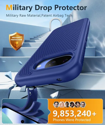 Miniatura 848 de FNTCASE Funda para iPhone 17 Pro: Fundas delgadas translúcidas de color azul claro compatibles con MagSafe, protección completa de la cámara