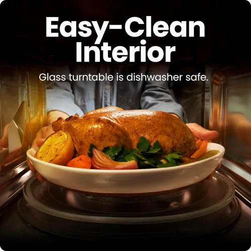 Miniatura 5 de Chefman Horno microondas para encimera, 1.3 pies cúbicos digital, acero inoxidable, 1000 vatios, con 6 menús automáticos, 10 niveles de potencia