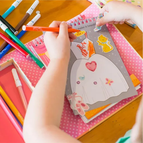 Miniatura 6 de Schylling Tiger Tribe Ballet - Juego de colorear - Kit de arte de viaje para llevar - Todos los suministros incluidos - Fácil almacenamiento - A