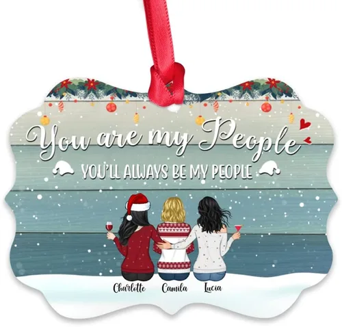 Miniatura 25 de Gossby Adorno personalizado para mejor amiga, regalo de Navidad personalizado con diseño, nombre, regalo de Navidad para mujeres, hermana del alma