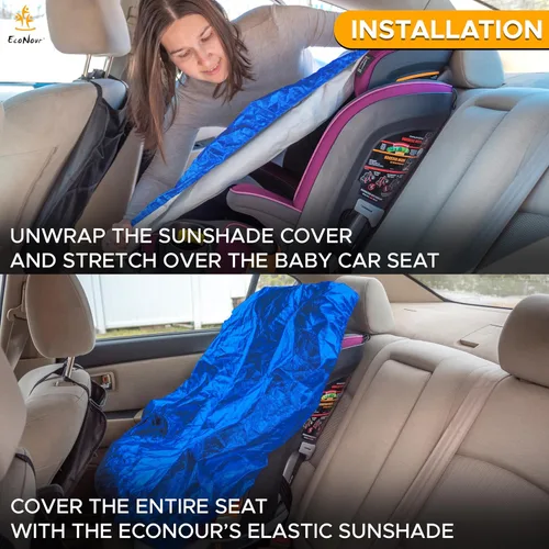 Miniatura 4 de EcoNour Protector de asiento de automóvil, funda impermeable para asiento de automóvil con acolchado grueso, protector de asiento trasero