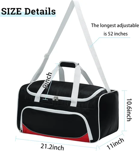 Miniatura 13 de Bolsa de gimnasio para hombre, 55 L, duradera, grande, para viajes, entrenamiento, fitness