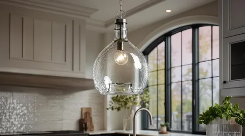 Miniatura 2 de Urban Ambiance Lámpara colgante moderna de lujo, tamaño mediano: 20.375 pulgadas de alto x 13 pulgadas de ancho, con elementos