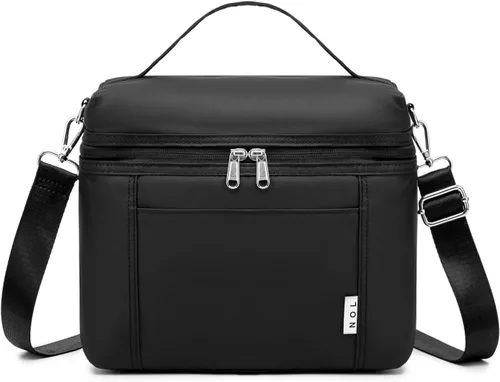 Miniatura 10 de NOL Natural Organic Lifestyle - Loncheras aisladas para mujer, bolsa enfriadora, ligera, de nailon, impermeable, para el trabajo