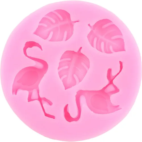 Miniatura 8 de ZiXiang Molde de Silicona de Hoja Tropical de Flamenco Moldes de Fondant de Flores Plumeria Hibisco Pájaros Piña Moldes de Chocolate Para Cupcakes