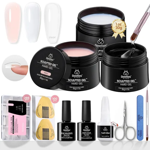 Miniatura 15 de Beetles - Gel Constructor Rosa Nude Gel Esculpido de Alta Dureza para Extensión de Uñas Reparación de Roturas Protección Duradero para Hogar Salón