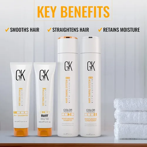 Miniatura 6 de GK HAIR Global Keratin El mejor kit de caja de consumo (300ml/10.1 Fl Oz) Tratamiento de queratina para alisar y suavizar profesional brasileño