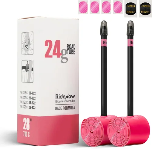 Miniatura 11 de Ridenow 2-Pack Bike Inner Tube for 700/18C-28C, 700/18C-32C,700/28C-38C with 45/65/85 mm Metal &TPU Presta Valves for Road Bikes, Super Light