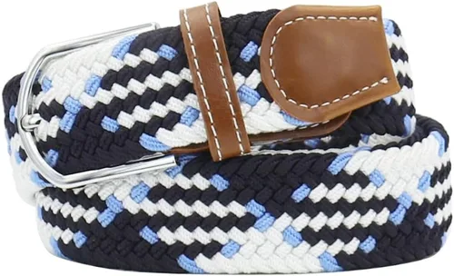 Miniatura 23 de Mixed Color Woven Stretch Braided Belts for Men and Women Fashion Elastic Belts