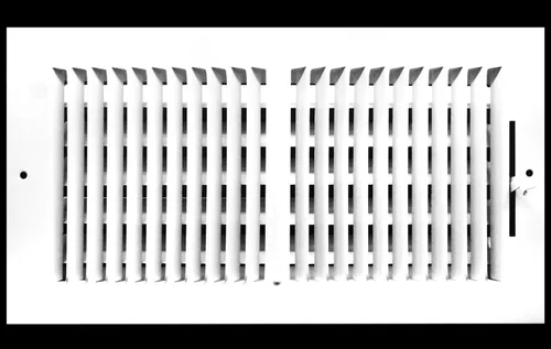 Miniatura 22 de Rejilla de suministro de aire de 3 vías de 10 pulgadas x 6 pulgadas - Tapa de ventilación y difusor - Cara plana estampada - Blanco.