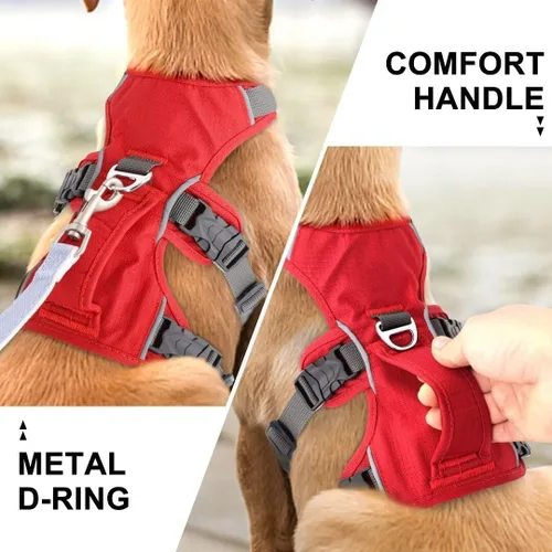 Miniatura 3 de Beirui Arnés para perro a prueba de escapes, reflectante sin tirones, con asa acolchada, impermeable para el entrenamiento diario a pie