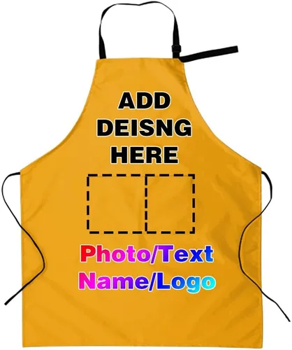 Miniatura 13 de Delantales personalizados para mujeres y hombres, delantal personalizado con logotipo de texto fotográfico, delantales de cocina personalizados