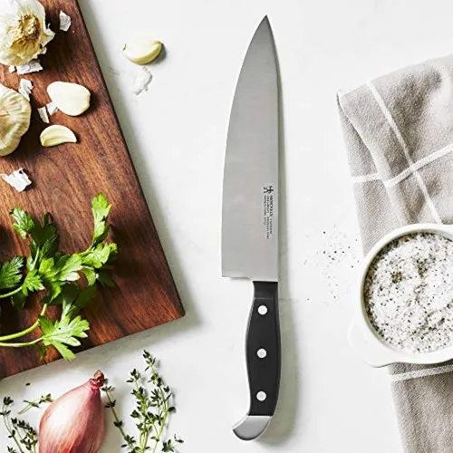 Miniatura 7 de HENCKELS - Cuchillo de chef de 8 pulgadas afilado como una navaja, diseñado en Alemania informado por más de 100 años de maestría, color negro