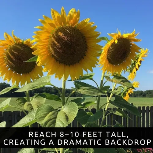 Miniatura 5 de Semillas de girasol de Mongolia – 10 semillas por paquete, fáciles de cultivar para un jardín diverso – Flores amarillas altas y vibrantes