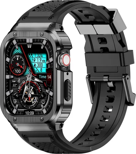 Miniatura 7 de Correa Deczone con caja de acero inoxidable compatible con Apple Watch Series SE 3 2 1/6 5 4 44mm, correa Series 3 2 1 42mm, correa iwatch de metal