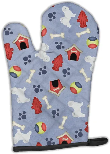 Miniatura 136 de Caroline's Treasures BB4872OVMT - Guante de horno de Navidad Affenpinscher resistente al calor, grueso para sartenes calientes y horno, manopla