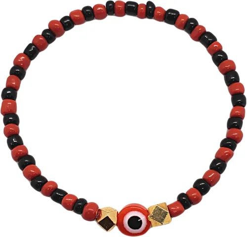 Miniatura 21 de Hecho a mano contra el mal de ojo orishas joyería de protección Ilde elástico elástico ajustable con cuentas unisex amuleto pulsera conjunto