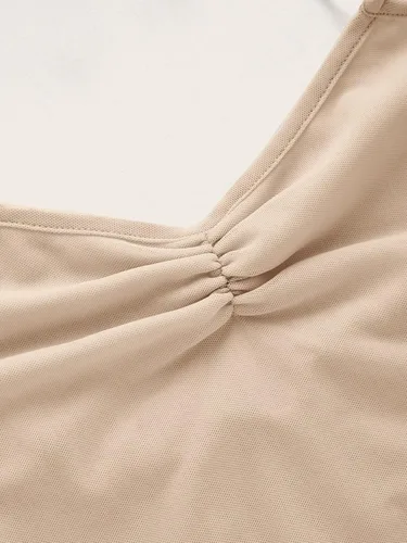 Miniatura 4 de Floerns Top corto sin mangas con cuello halter y lazo en la espalda para mujer