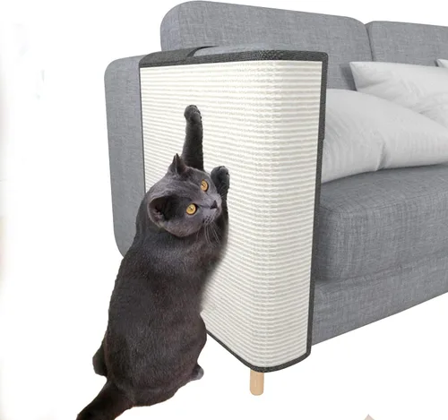 Miniatura 12 de Sillón rascador para gatos, protección de muebles de sisal natural contra gatos, rascador de esquina para sofá, silla, sofá, fácil instalación Sofá
