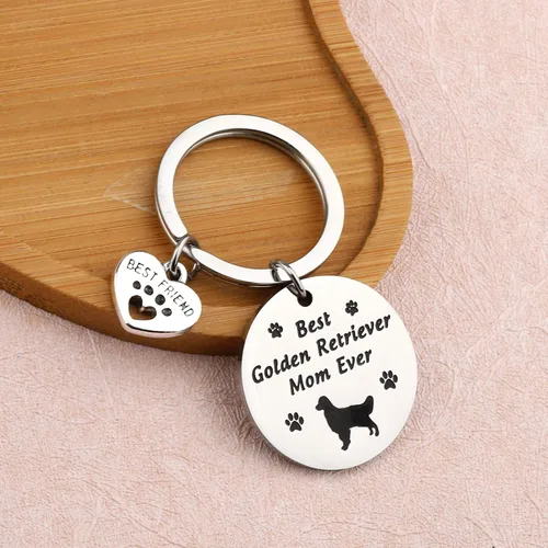Miniatura 5 de FUSTMW - Llavero con texto Best Boxer Boston Terrier
