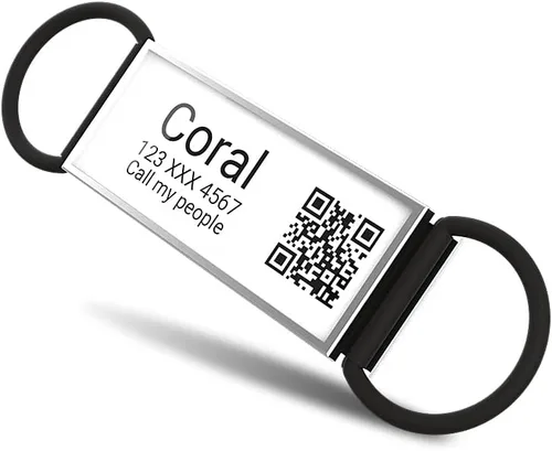 Miniatura 7 de Etiqueta de identificación de perro deslizable con código QR, etiqueta silenciosa personalizada personalizada para mascotas - Gratis en línea