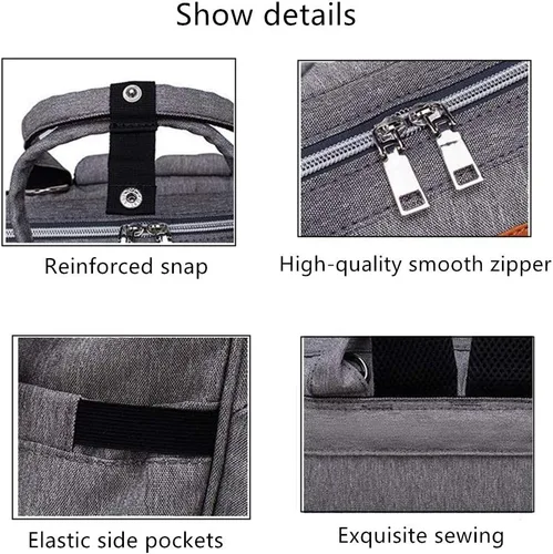 Miniatura 3 de Mochila de pañales para bebé niño y niña, bolsa de pañales multifunción para el cuidado del bebé, bolsas de pañales esenciales para mamá, papá