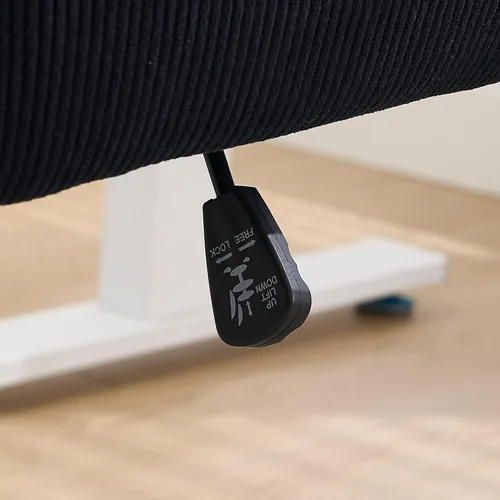 Miniatura 9 de Silla de escritorio de terciopelo con rayas para oficina en casa, silla tapizada moderna con altura ajustable y giro de 360°, con ruedas, silla
