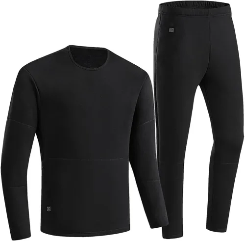 Miniatura 6 de Nalog Conjunto de ropa interior térmica de calefacción para hombre, ropa interior lavable con calefacción USB para invierno al aire libre