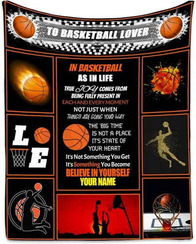 Miniatura 11 de Regalos de baloncesto para niños, manta de baloncesto para niñas y niños, mantas deportivas para jugadores, mantas de felpa para niños para sofá