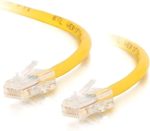 Miniatura 144 de C2G 24494 Cable cruzado Cat5e - Cable de conexión de red sin blindaje sin arranque, naranja (3 pies, 3.0 ft)