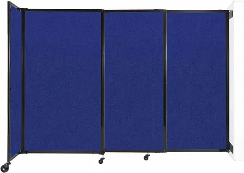 Miniatura 52 de Divisor de habitación de pared recta deslizante montado en la pared Anchos ajustables Ruedas de bloqueo Separador de habitación Paneles