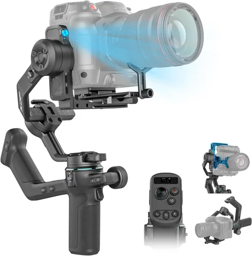 FeiyuTech SCORP-C2 Gimbal de cámara con seguimiento facial AI, estabilizador de 3 ejes para cámara DSLR/sin espejo, para Sony Canon Panasonic Nikon
