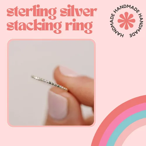 Miniatura 13 de Nova Stacking Ring – Handmade Rings for Women—Stackable Rings