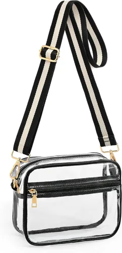 Miniatura 10 de BS-VOG Bolso cruzado transparente aprobado para estadios, bolsos transparentes para mujeres, bolsa pequeña para estadios para eventos, conciertos, a8