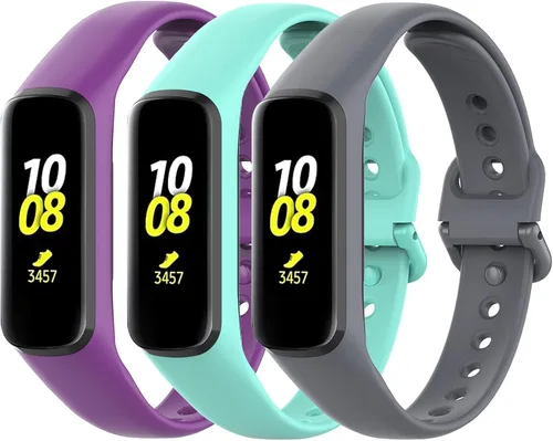 Miniatura 11 de Compatible con Samsung Galaxy Fit2 SM-R220 Bandas para mujeres y hombres, correas de repuesto de silicona deportivas ajustables para Samsung Galaxy